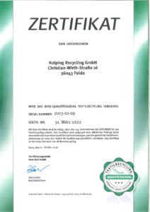Read more about the article Kolping Recycling erhält erneut Auszeichnung, wir gratulieren