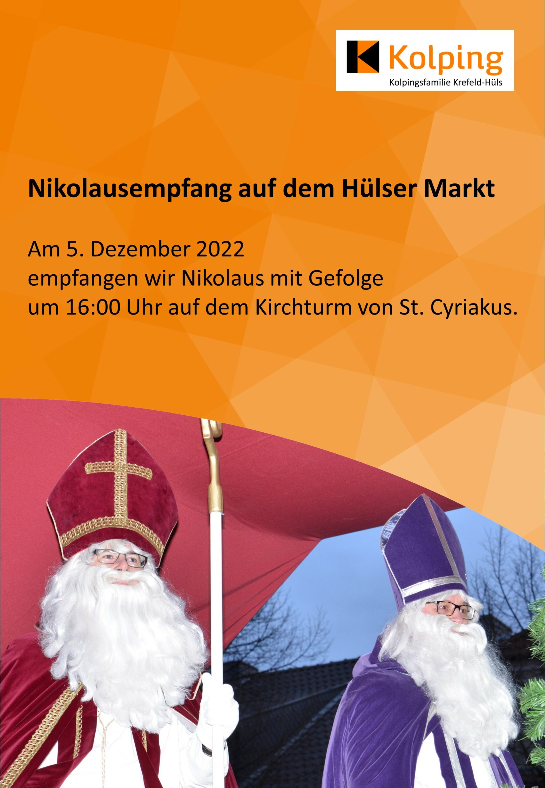 Read more about the article Nikolaus kommt wieder persönlich zum Hülser Markt