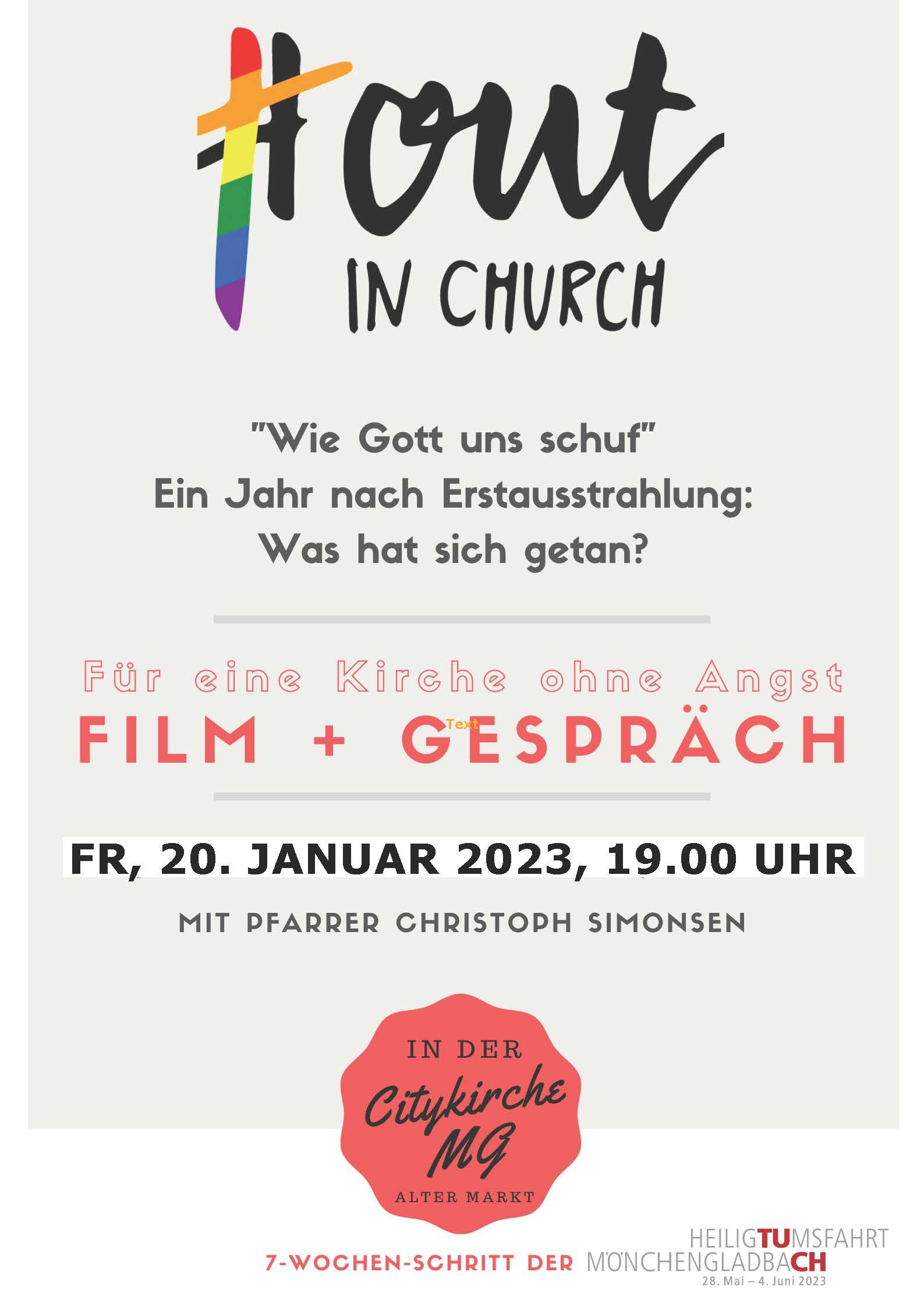 Read more about the article Citykirche lädt zum „OutInChurch“-Film mit Diskussion ein