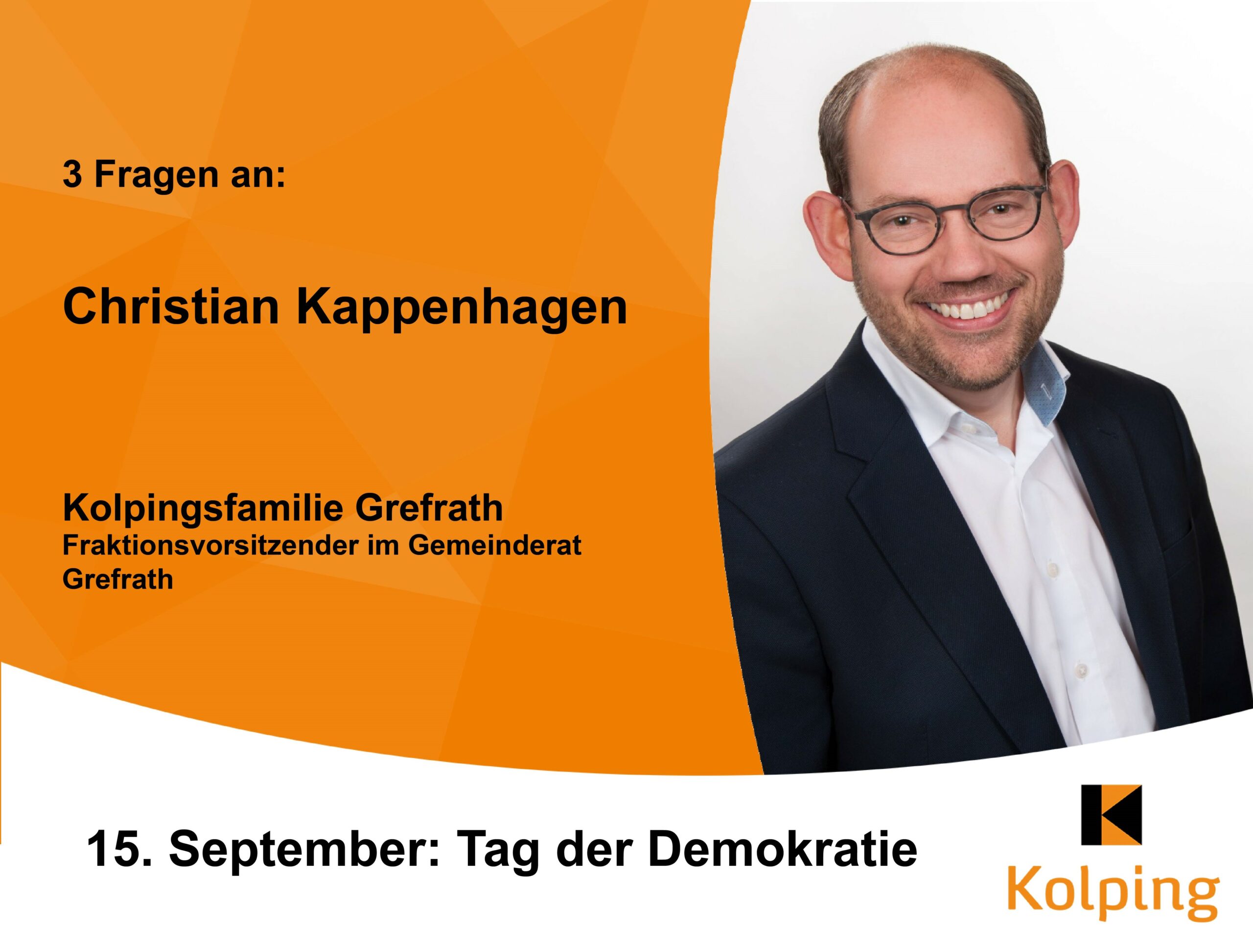Read more about the article Zum „Tag der Demokratie“ am 15. September  3Fragen an Christian Kappenhagen