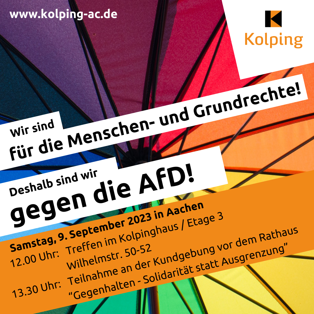You are currently viewing Am 9.9. in Aachen: Eintreten für die Menschen- und Grundrechte!