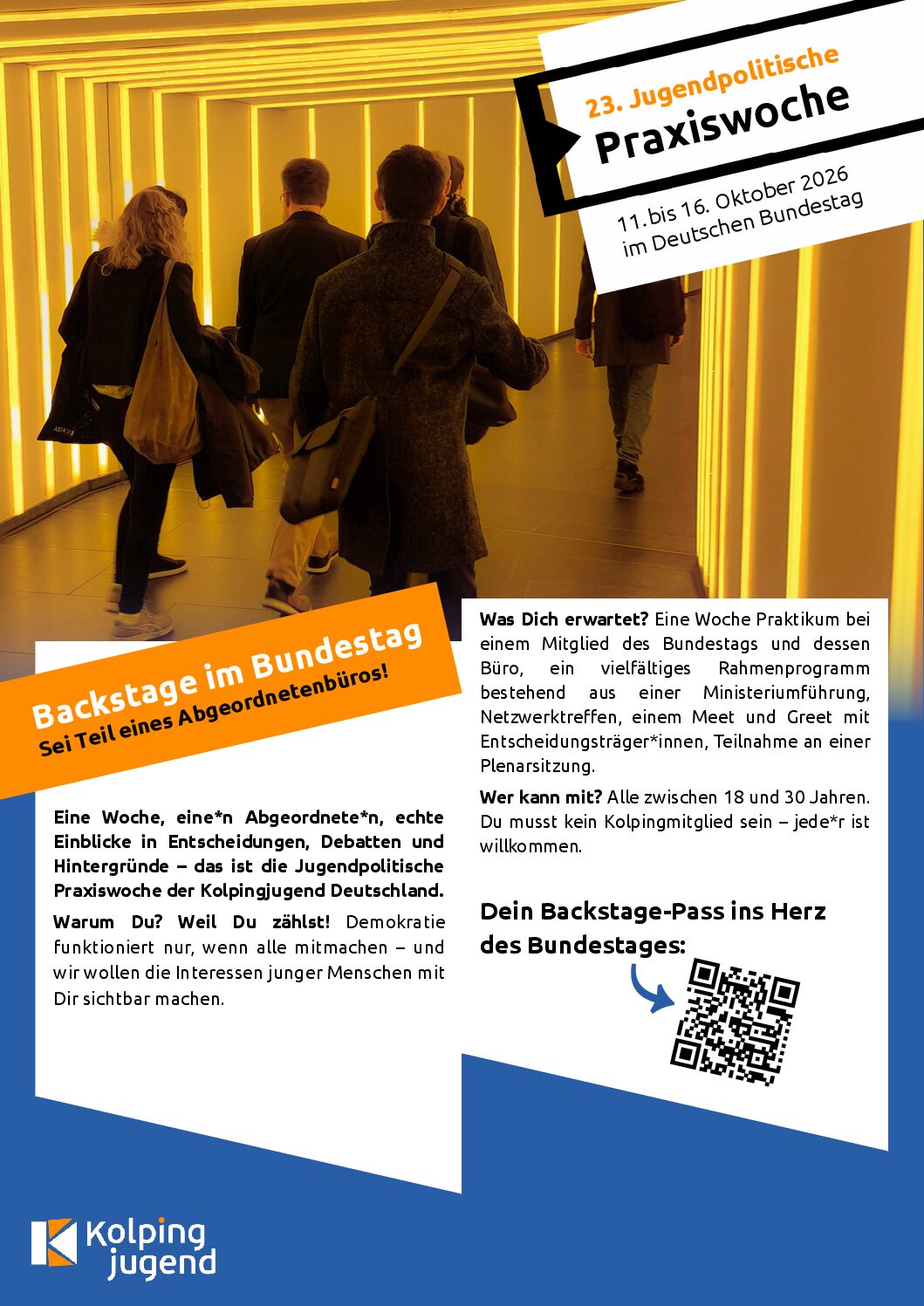 Mehr über den Artikel erfahren Bundestag backstage erleben, für Jugendliche bis 30 Jahre